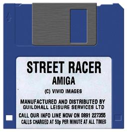 Artwork on the Disc for Street Racer on the Commodore Amiga.