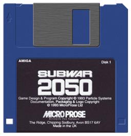 Artwork on the Disc for Subwar 2050 on the Commodore Amiga.
