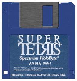 Artwork on the Disc for Super Tetris on the Commodore Amiga.