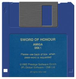 Artwork on the Disc for Sword of Honour on the Commodore Amiga.