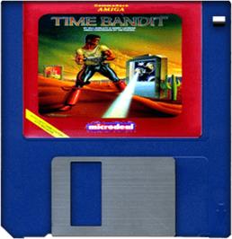 Artwork on the Disc for Time Bandit on the Commodore Amiga.
