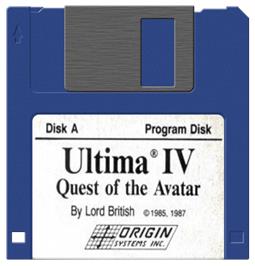 Artwork on the Disc for Ultima IV: Quest of the Avatar on the Commodore Amiga.
