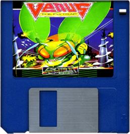 Artwork on the Disc for Venus the Flytrap on the Commodore Amiga.
