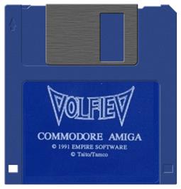 Artwork on the Disc for Volfied on the Commodore Amiga.