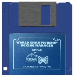 Artwork on the Disc for World Championship Boxing Manager on the Commodore Amiga.