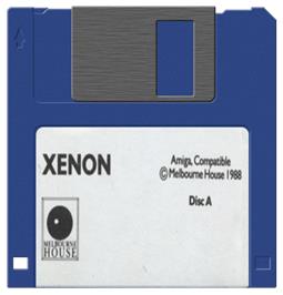 Artwork on the Disc for Xenon on the Commodore Amiga.