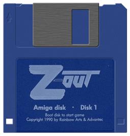 Artwork on the Disc for Z-Out on the Commodore Amiga.