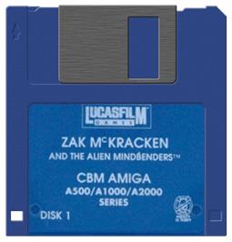 Artwork on the Disc for Zak McKracken and the Alien Mindbenders on the Commodore Amiga.