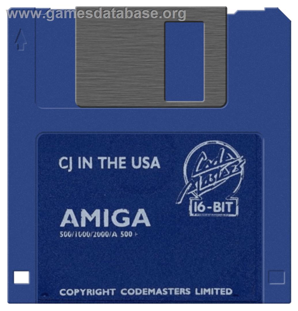 CJ In the USA - Commodore Amiga - Artwork - Disc