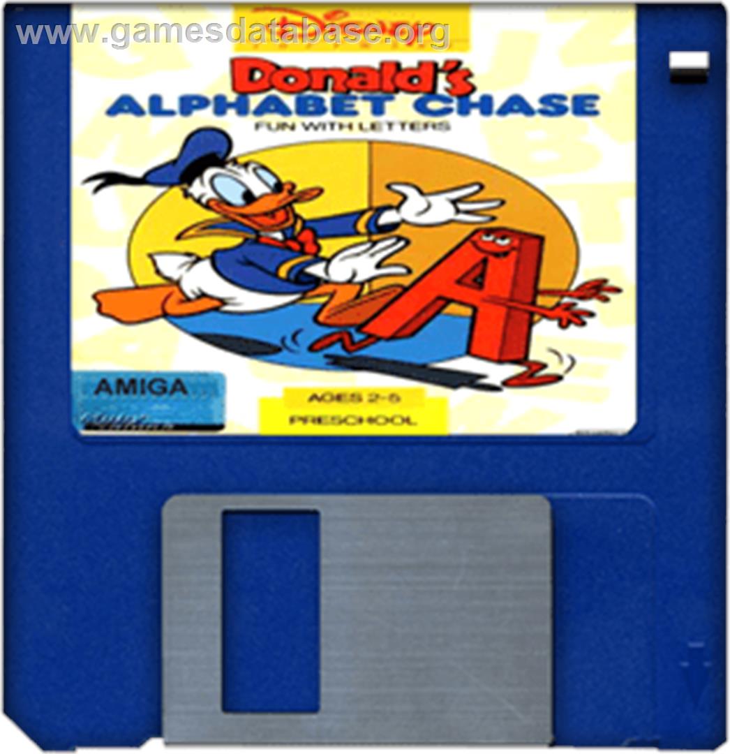 Donald's Alphabet Chase - Commodore Amiga - Artwork - Disc