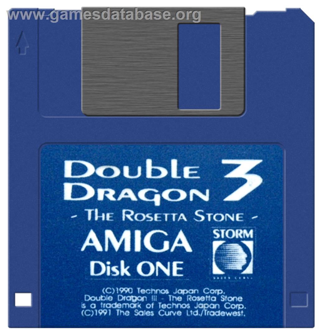 Double Dragon 3 - The Rosetta Stone - Commodore Amiga - Artwork - Disc
