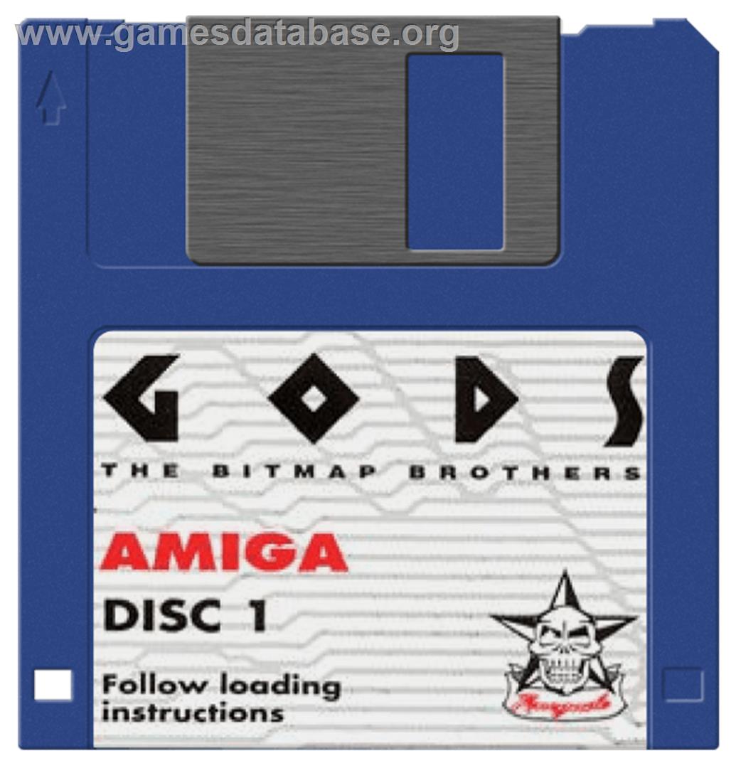 Gods - Commodore Amiga - Artwork - Disc