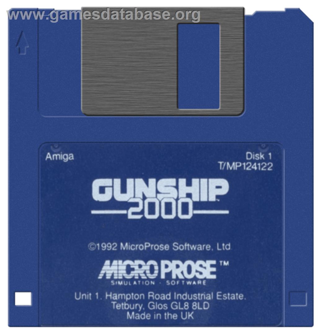 Gunship 2000 - Commodore Amiga - Artwork - Disc