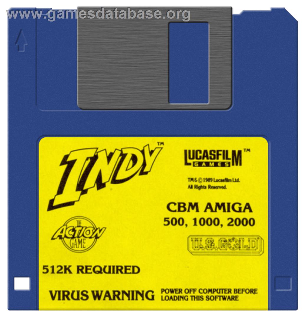 Indiana Jones and the Last Crusade: The Action Game - Commodore Amiga - Artwork - Disc