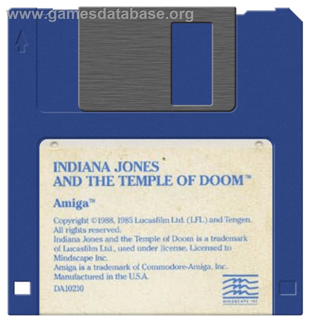 Indiana Jones and the Temple of Doom - Commodore Amiga - Artwork - Disc
