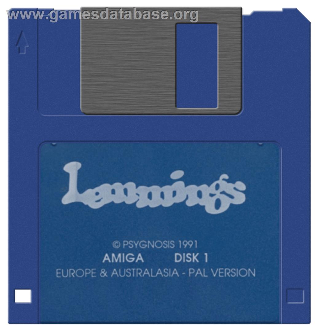 Lemmings - Commodore Amiga - Artwork - Disc