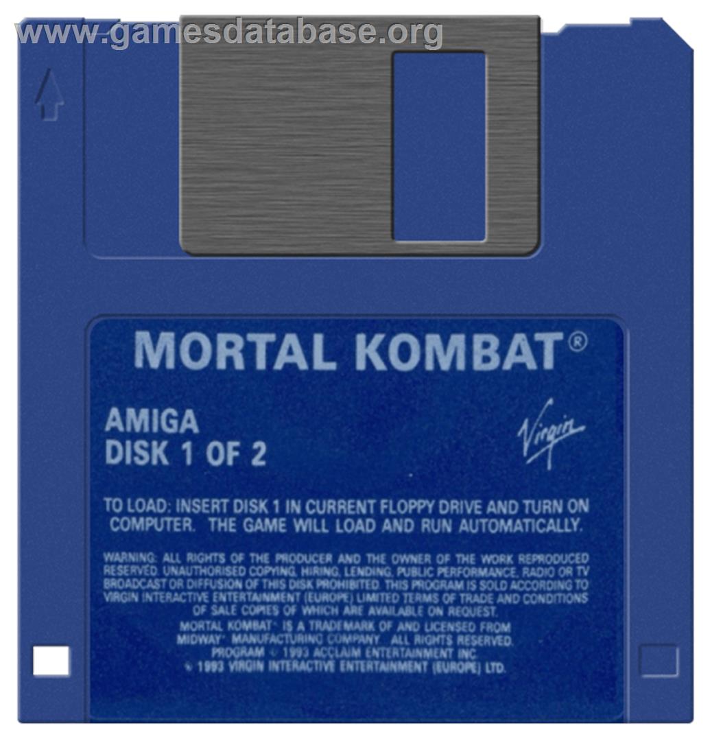 Mortal Kombat - Commodore Amiga - Artwork - Disc