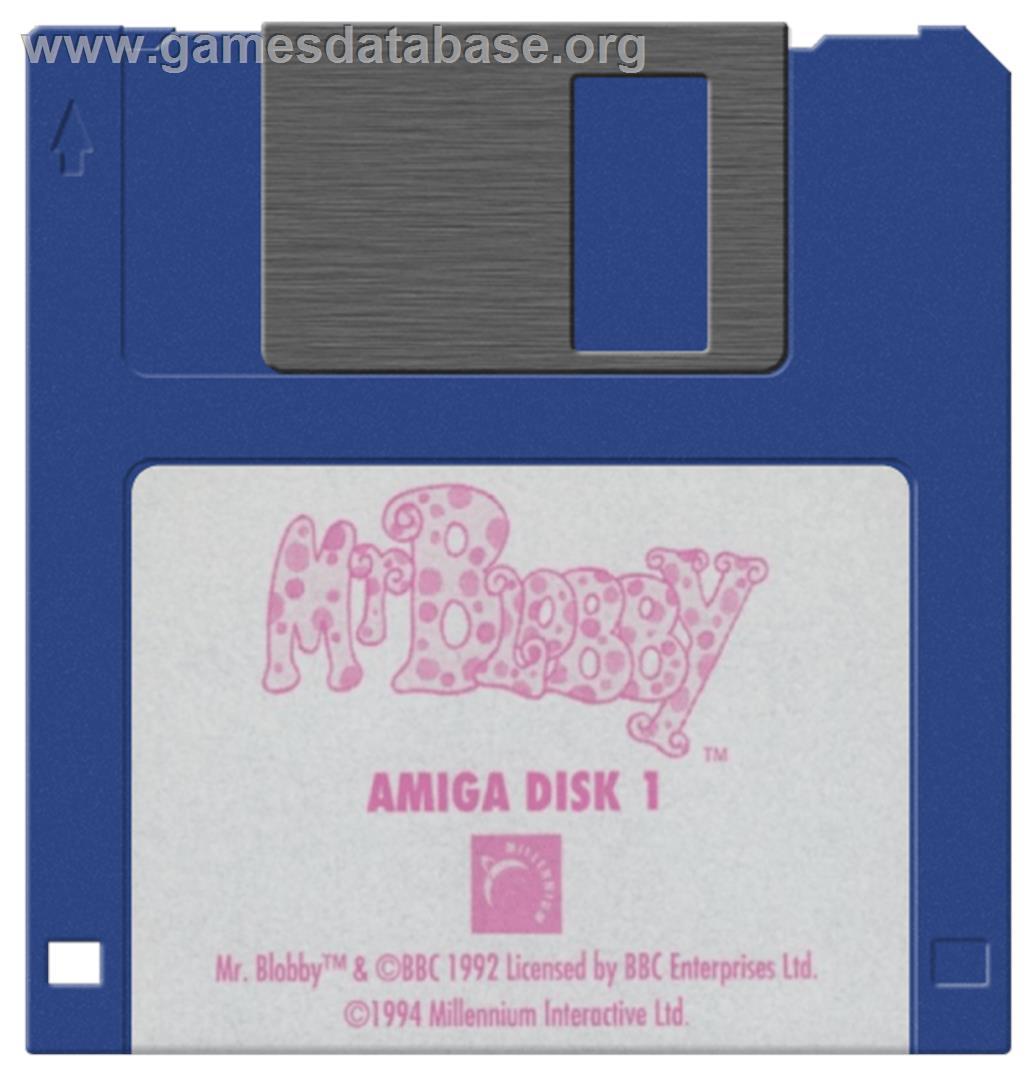 Mr. Blobby - Commodore Amiga - Artwork - Disc