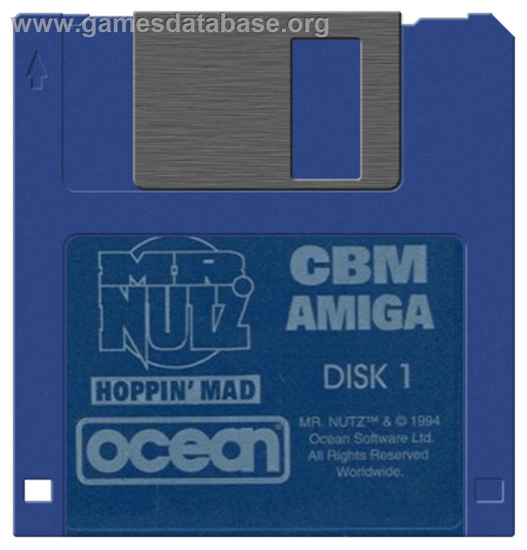 Mr. Nutz: Hoppin' Mad - Commodore Amiga - Artwork - Disc