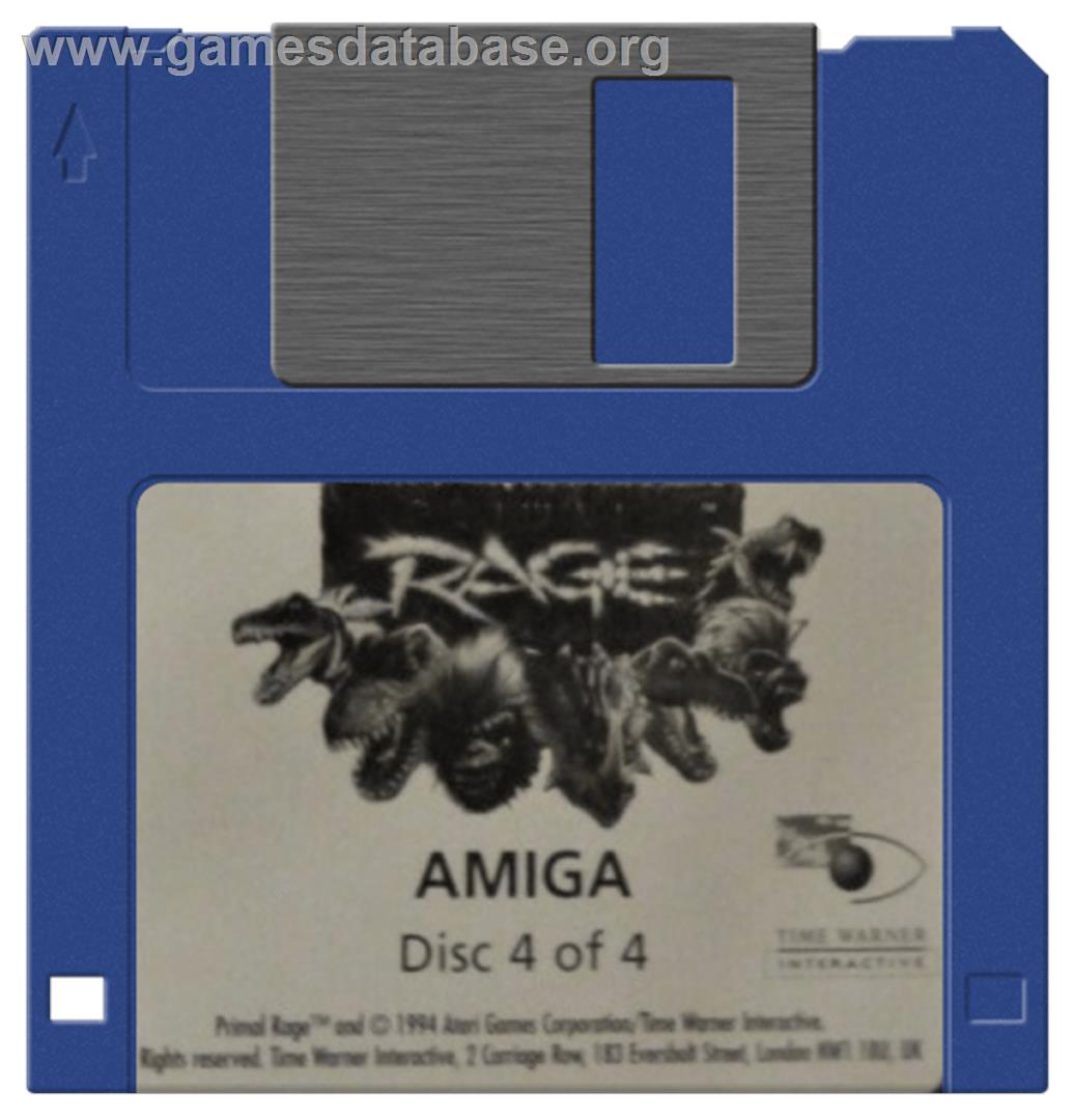 Primal Rage - Commodore Amiga - Artwork - Disc