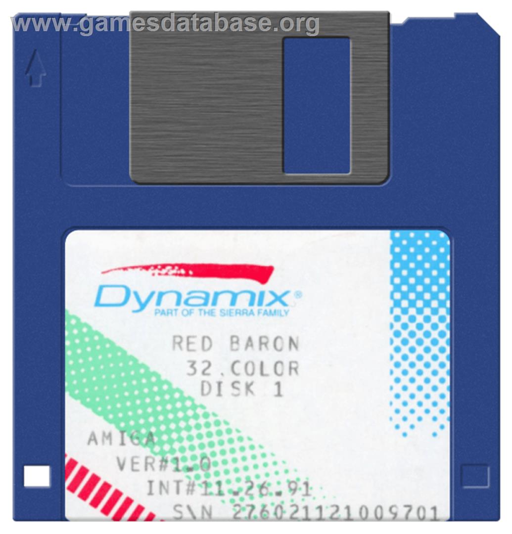 Red Baron - Commodore Amiga - Artwork - Disc