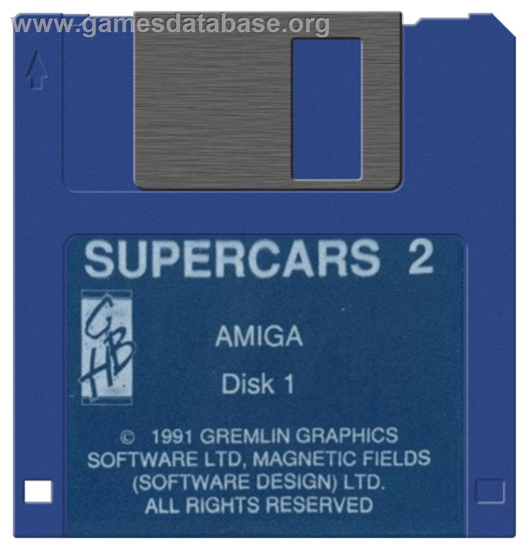 Super Cars 2 - Commodore Amiga - Artwork - Disc