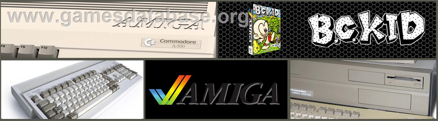 B.C. Kid / Bonk's Adventure / Kyukyoku!! PC Genjin - Commodore Amiga - Artwork - Marquee