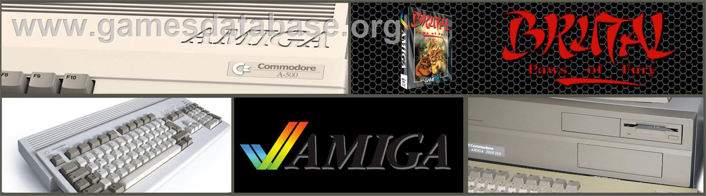 Brutal: Paws of Fury - Commodore Amiga - Artwork - Marquee