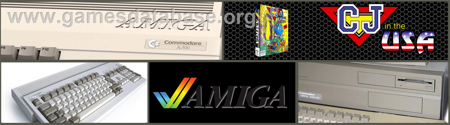 CJ In the USA - Commodore Amiga - Artwork - Marquee