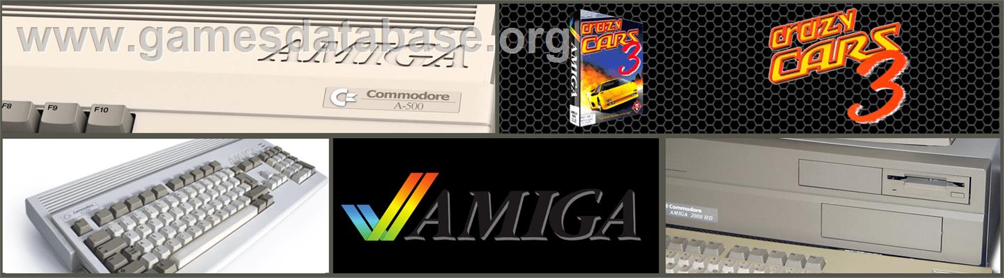 Crazy Cars 3 - Commodore Amiga - Artwork - Marquee