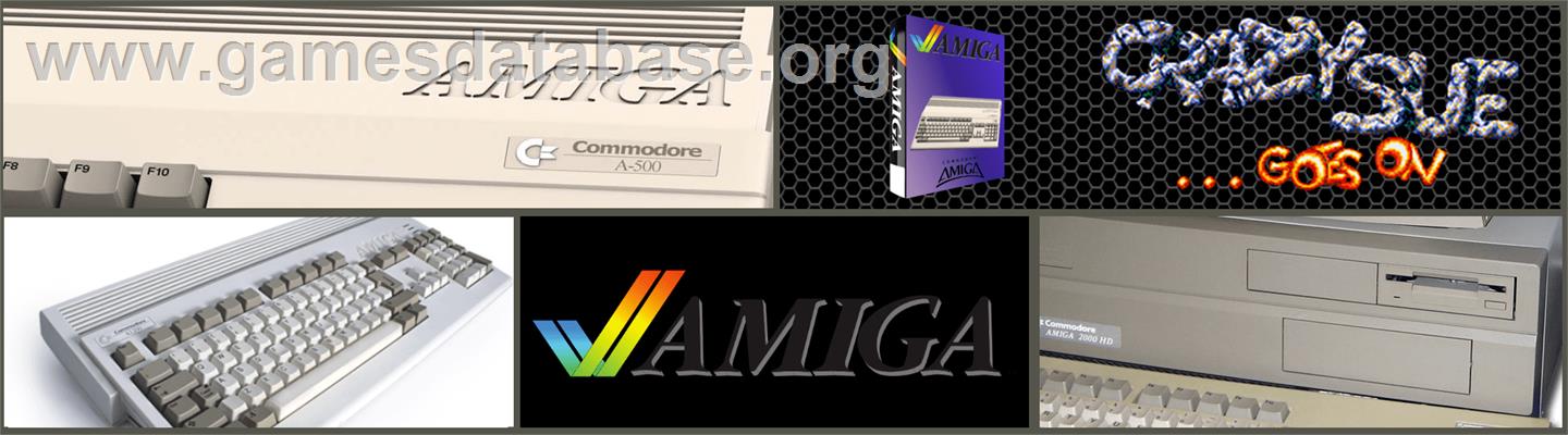 Crazy Sue... Goes On - Commodore Amiga - Artwork - Marquee