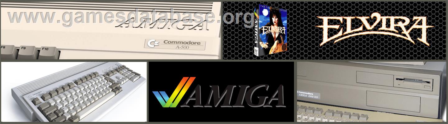 Elvira: Mistress of the Dark - Commodore Amiga - Artwork - Marquee