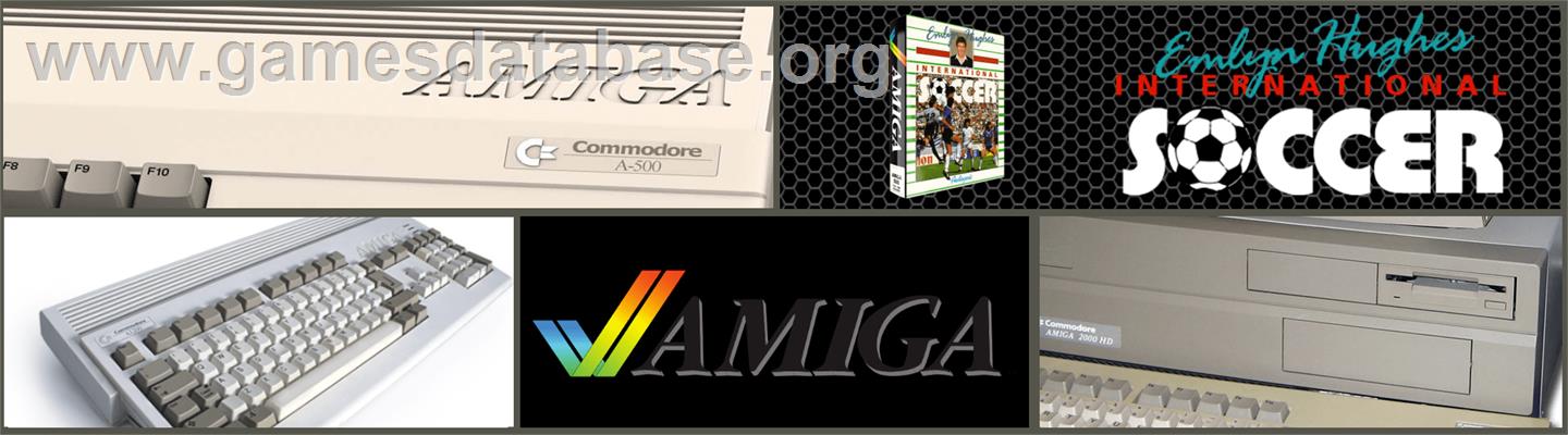 Emlyn Hughes International Soccer - Commodore Amiga - Artwork - Marquee