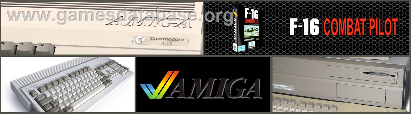 F-16 Combat Pilot - Commodore Amiga - Artwork - Marquee