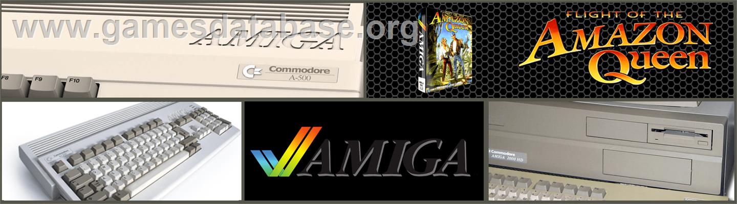Flight Of The Amazon Queen - Commodore Amiga - Artwork - Marquee