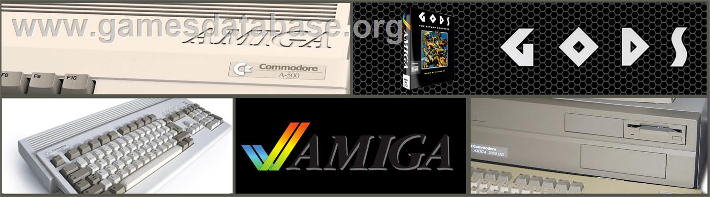 Gods - Commodore Amiga - Artwork - Marquee