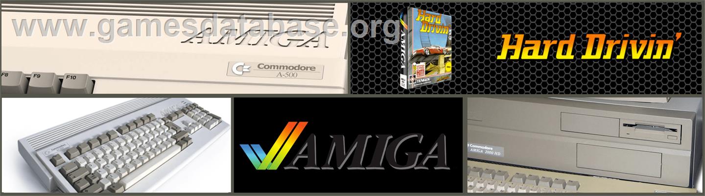 Hard Drivin' - Commodore Amiga - Artwork - Marquee