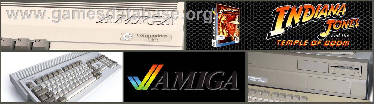 Indiana Jones and the Temple of Doom - Commodore Amiga - Artwork - Marquee