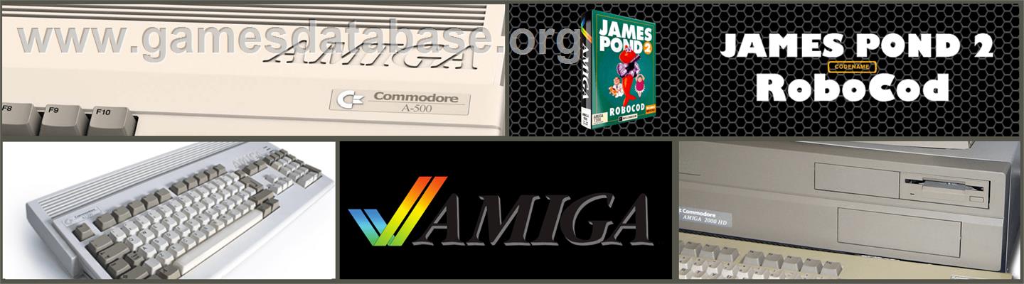 James Pond 2: Codename: RoboCod - Commodore Amiga - Artwork - Marquee