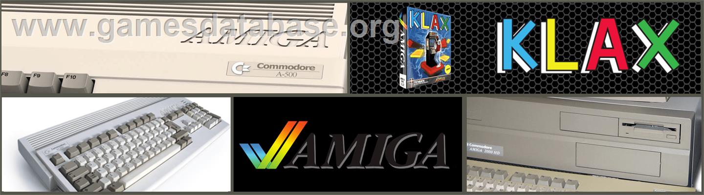 Klax - Commodore Amiga - Artwork - Marquee