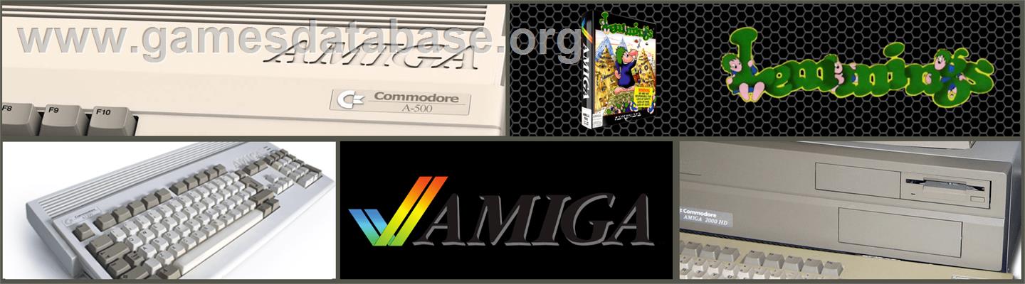Lemmings - Commodore Amiga - Artwork - Marquee