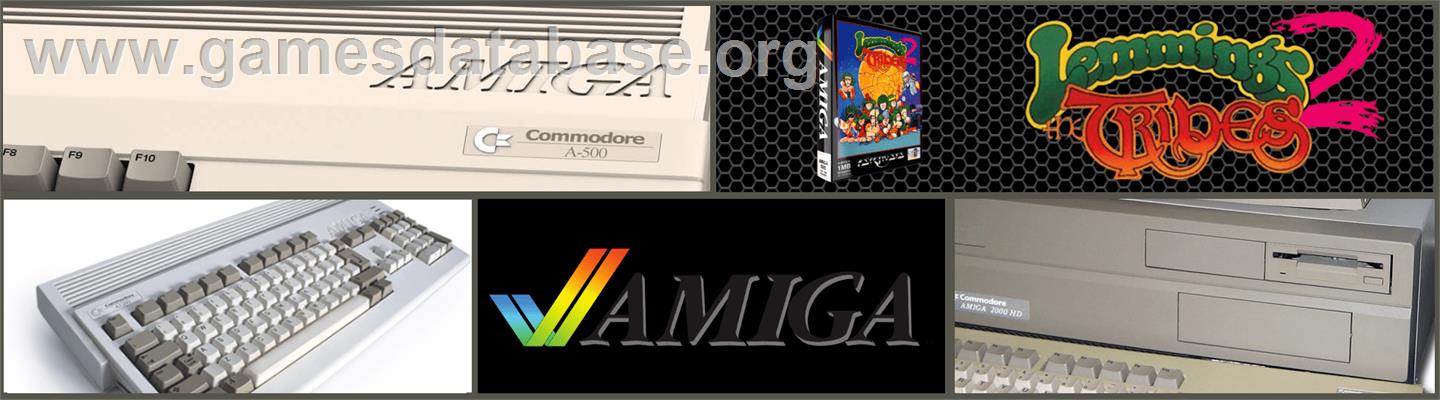 Lemmings 2: The Tribes - Commodore Amiga - Artwork - Marquee