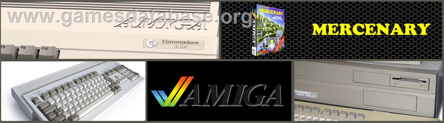 Mercenary: Escape From Targ with the Second City - Commodore Amiga - Artwork - Marquee