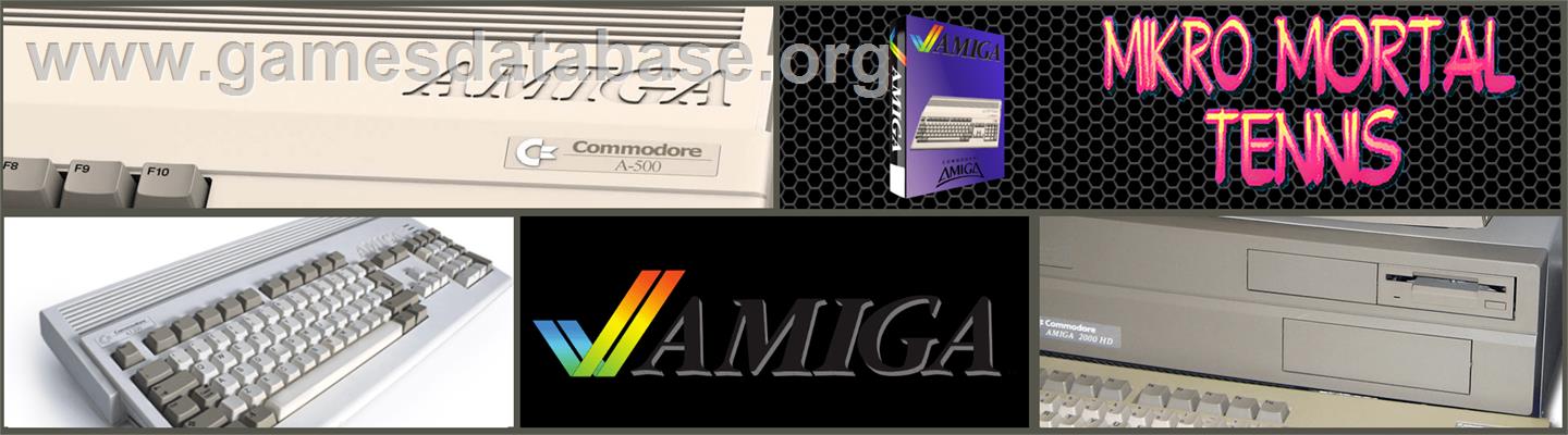 Mikro Mortal Tennis - Commodore Amiga - Artwork - Marquee