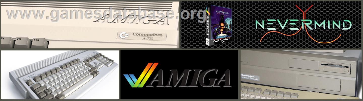 Never Mind - Commodore Amiga - Artwork - Marquee
