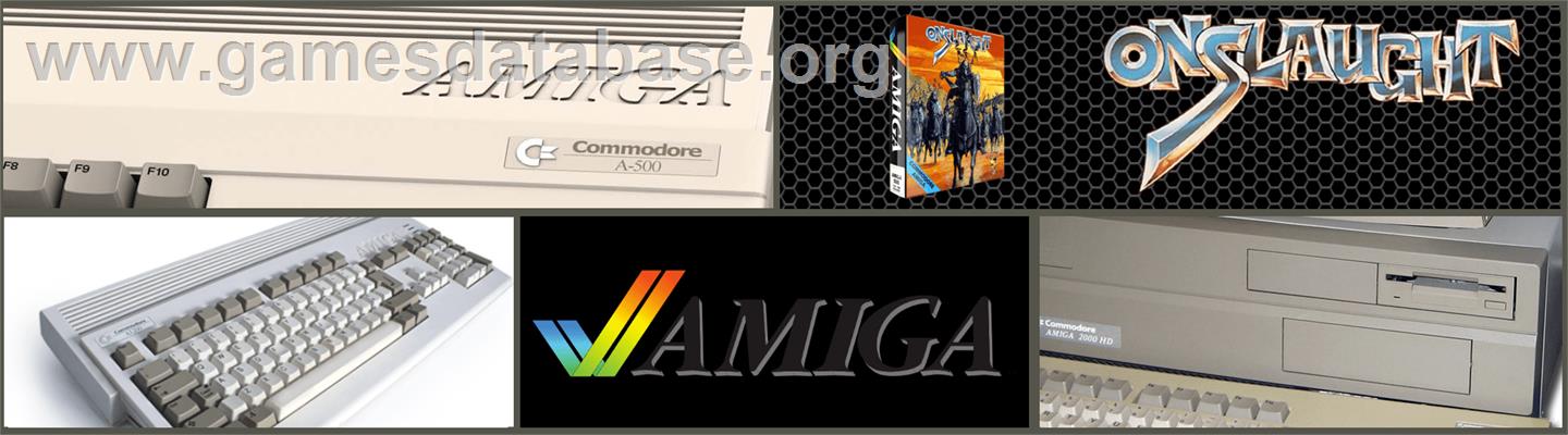 Onslaught - Commodore Amiga - Artwork - Marquee