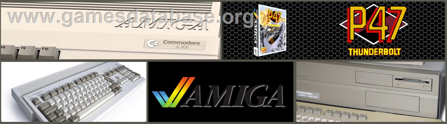 P47 Thunderbolt - Commodore Amiga - Artwork - Marquee
