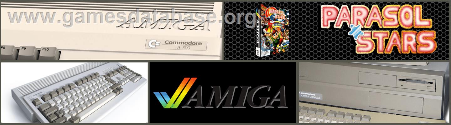 Parasol Stars - Commodore Amiga - Artwork - Marquee