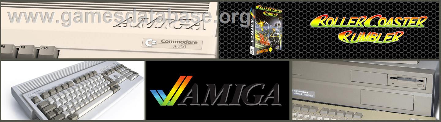 Roller Coaster Rumbler - Commodore Amiga - Artwork - Marquee