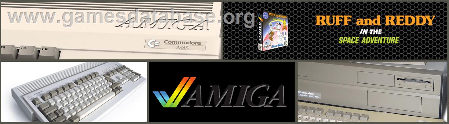 Ruff and Reddy in the Space Adventure - Commodore Amiga - Artwork - Marquee